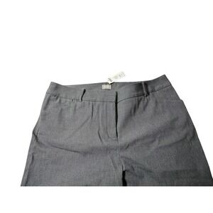 Chicos So Slimming Twill Stripe Straight Pant Black White 2R 12R 570269213 NEW